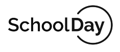parallelstaff- Logo with the word SchoolDay in black text. A thin curved line partially encircles the word Day on the right side. The background is white.