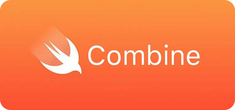 parallelstaff- The image shows the word Combine next to the Swift bird logo on an orange gradient background, representing Apples Combine framework.