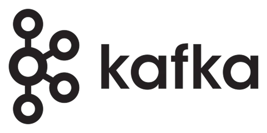 parallelstaff- The image shows the Apache Kafka logo, featuring a network of five connected circles forming a stylized node diagram to the left of the word kafka in bold, lowercase black letters.