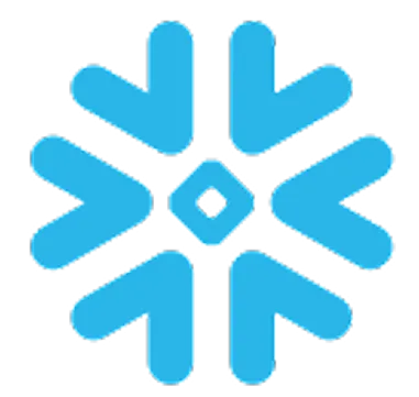 parallelstaff- A blue geometric snowflake design with six arrow-like shapes pointing outward from a central diamond shape on a transparent background.