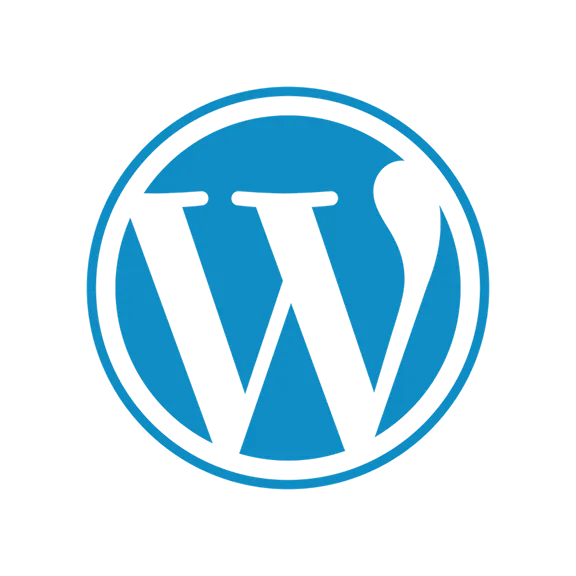 parallelstaff- The image shows the WordPress logo, featuring a bold, stylized white W within a blue circle with a double border.