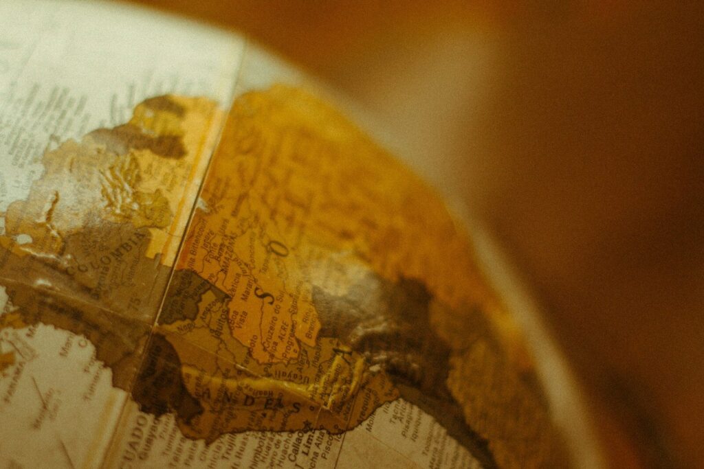 a close up of a book with a map on it