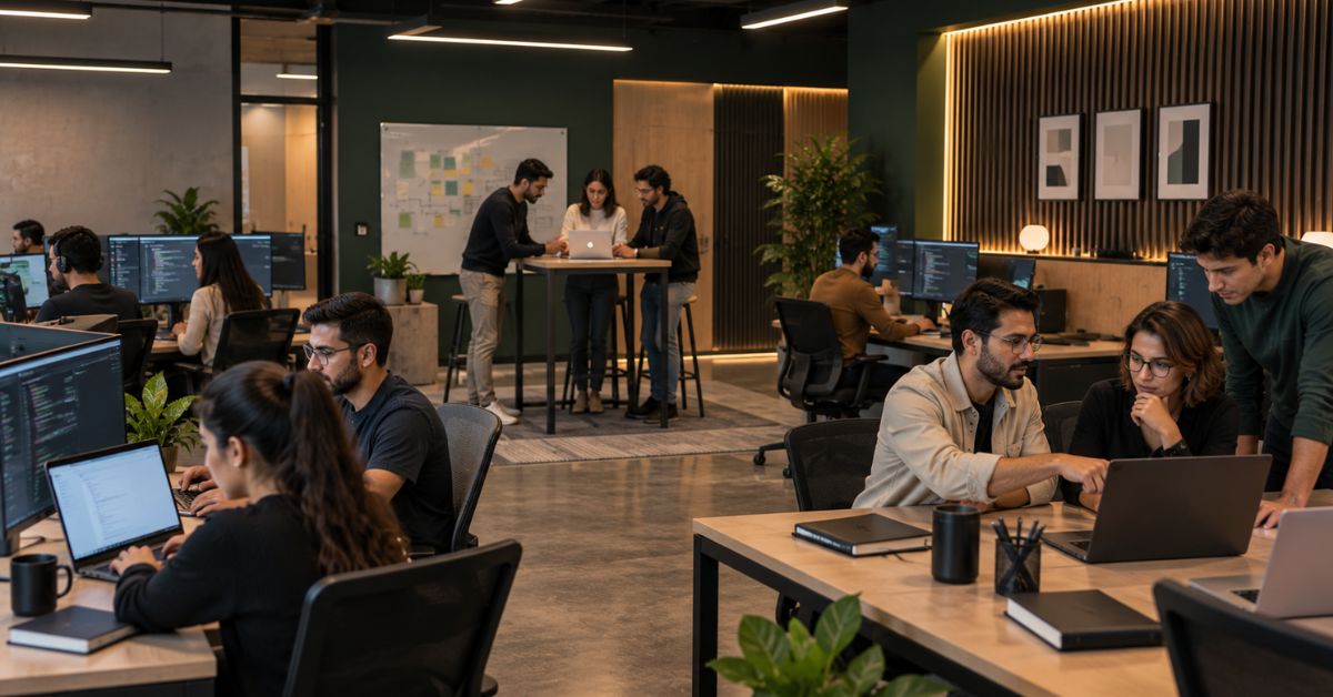 Engineering manager organizing augmented engineers into structured sub-teams